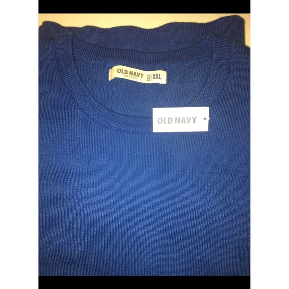 NWT Old Navy Crew Neck Sweater 100% Cotton Medium Blue XXL All Seasons - Picture 3 of 7